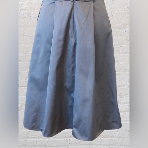 DAVID’S BRIDAL Y-Neck Gray A Line Babydoll Prom Event Cocktail Dress Size 2 - Picture 6 of 7